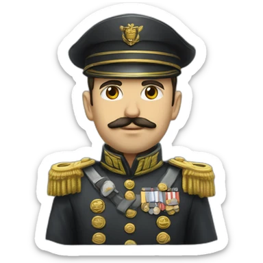 Pessoa armada, usando roupas militares, com orelha de gato. sticker