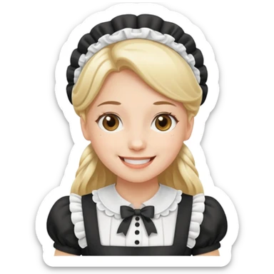Mango dressed as a maid sticker