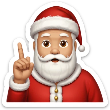 Santa sticking up middle finger sticker