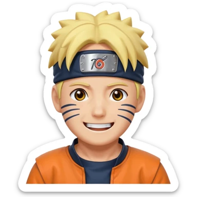 Naruto face haha sticker