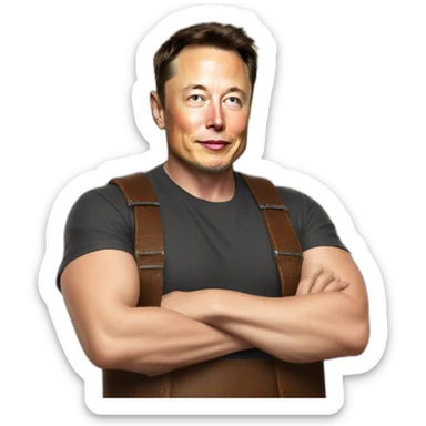 elon musk buvant une.biere sticker