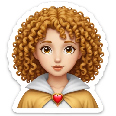 A curly haired girl with a miraculous costume sticker