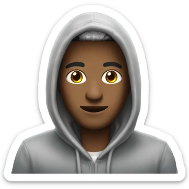 Don wearing a hoodie  sticker