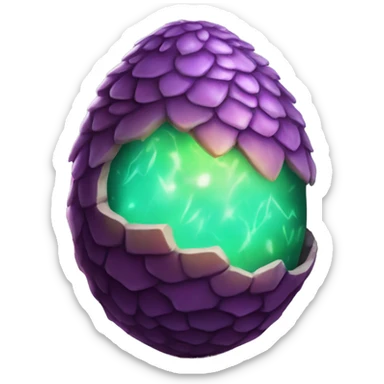 Mystic glowing dragon egg  sticker
