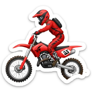 une  moto cross qui vole sticker