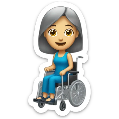 Woman-in-a-wheelchair sticker