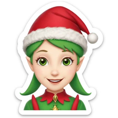 Cool Christmas elf sticker