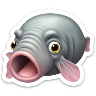 Blob fish elephant trunk sticker