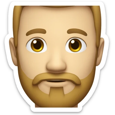 demandy caucasian with a small beard sticker