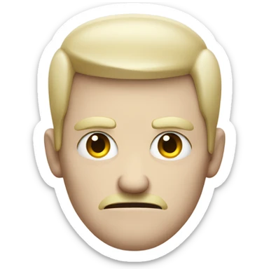 angry pale skinned man with crossed arms sticker