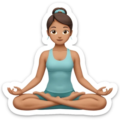 lotus yoga pose sticker