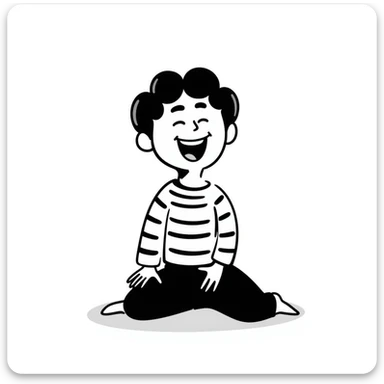 laughing baby sticker