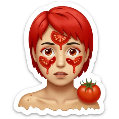 Throw tomatoes at face sticker