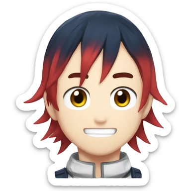 Toya todoroki de my hero academia sticker