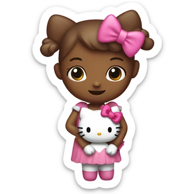 Hello kitty holding Pink herb nugget sticker