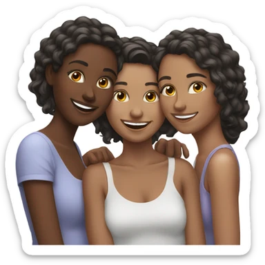 three best girl friends sticker
