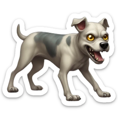 zombie-monster-pull dog sticker