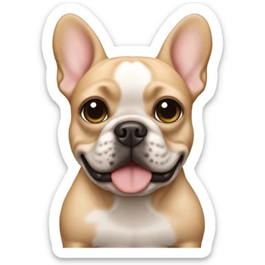 Holding a tan French bulldog  sticker