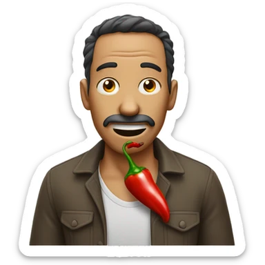 Man who ate chilli pepper  sticker