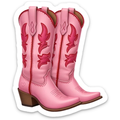 cowgirl boots cute a tiny bit of red and pink on it NO TEAL a little girlie sticker