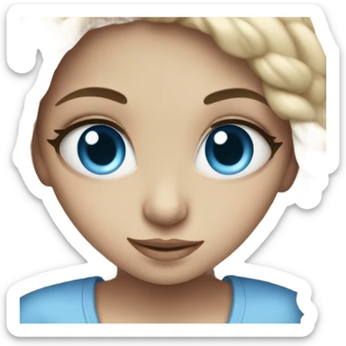 Beautifull girl with a blue eyes  sticker
