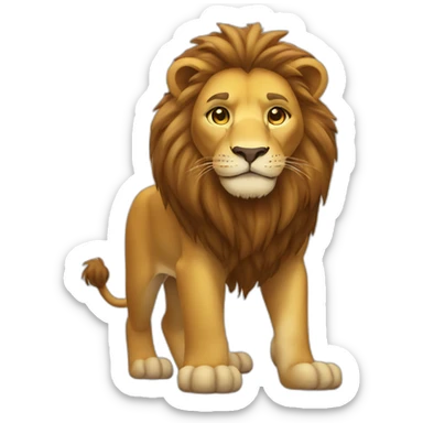 lion full body sticker