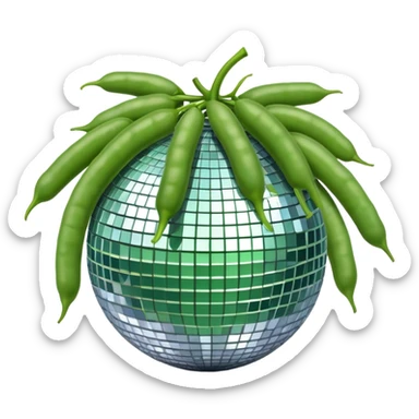 palla da discoteca e fagiolini sticker