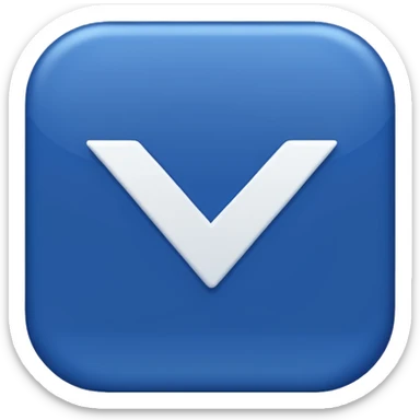 Dark blue checkmark for social media. sticker