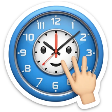 I want a clock it emoji with the fingers like the latest trend  sticker