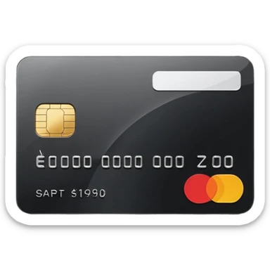 black credit card, no text sticker