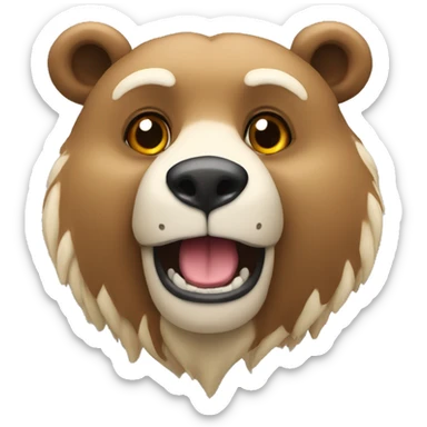 Bär mit Mensch  sticker