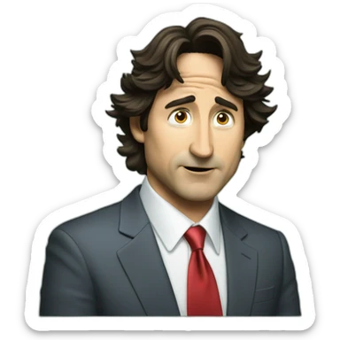justin trudeau money scared sticker