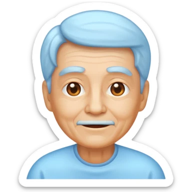 an emoji showing older people, ethereal sticker