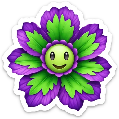 Carnivorous flower sticker