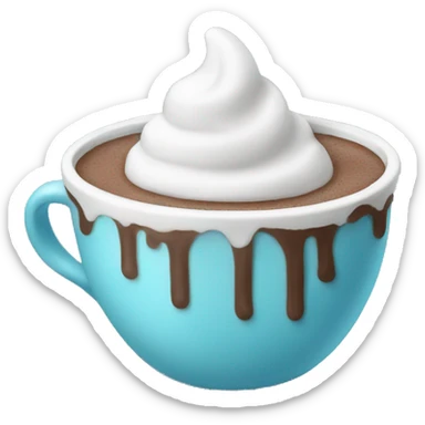 Light blue hot chocolate  sticker