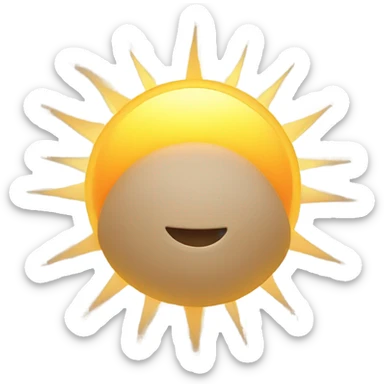 Good morning with the sun sticker