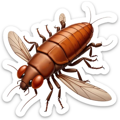 cockroach on plane  sticker