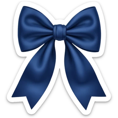 Navy blue bow sticker