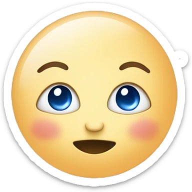 Moon astrology symbol with cute face sticker