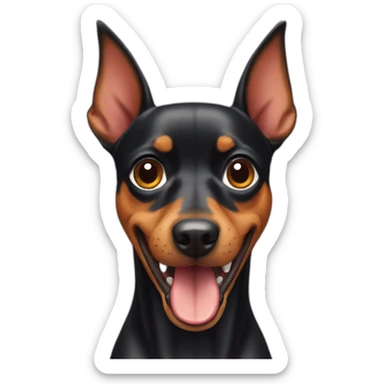 pinscher dog with only one tooth sticker