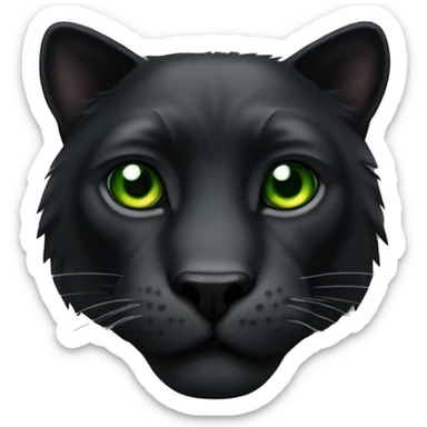 Animal pantera negra con ojos verdes sticker