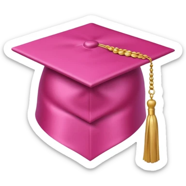 pink graduation hat sticker