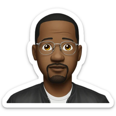 actor martin lawrence serious realistic sticker