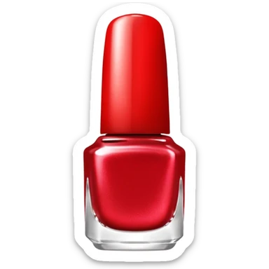 silvery nail polish red sticker