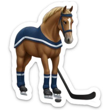 Horse hockey sticker