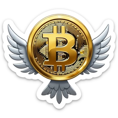 Bitcoin is flying sticker