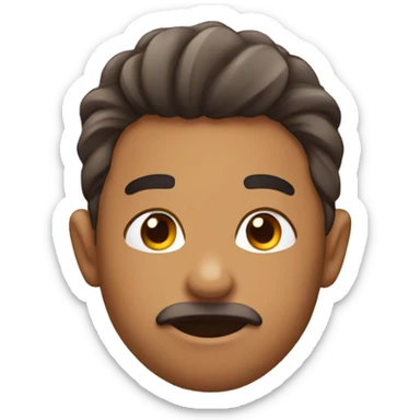 Tucking hair behind ear biting lip sticker