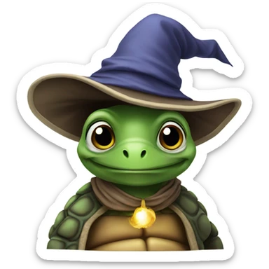 Turtle that looks like a wizard sticker