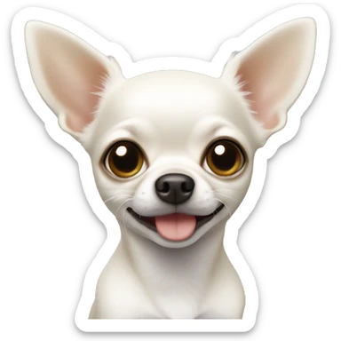 Small white chihuahua  sticker