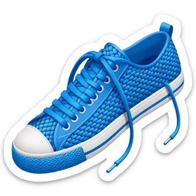 make an emoji of blue shoe laces only sticker